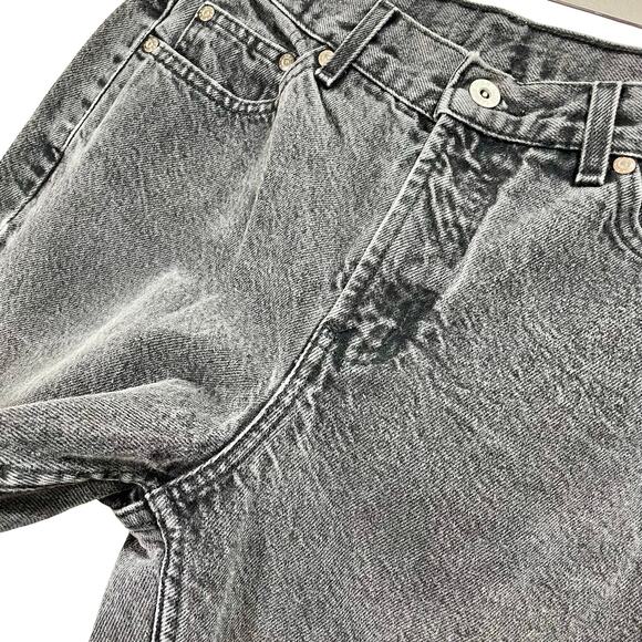 Vintage 90s Bell Bottom Jeans Canyon River Blues Black Stone Wash Denim 32x30 - Picture 8 of 10